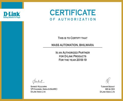D-Link Dealer Certificate